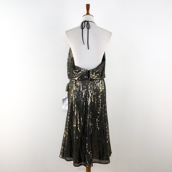 Dress the Population Gold Zherra Sequin Midi Dress - Picture 6 of 11